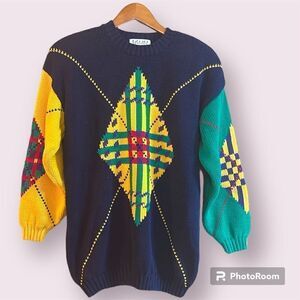 IZOD Petites Vintage 80s Tunic Sweater